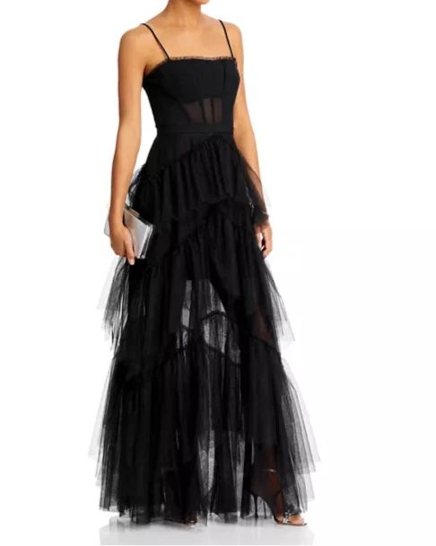 BCBGMAXAZRIA Tulle Corset Essential Gown