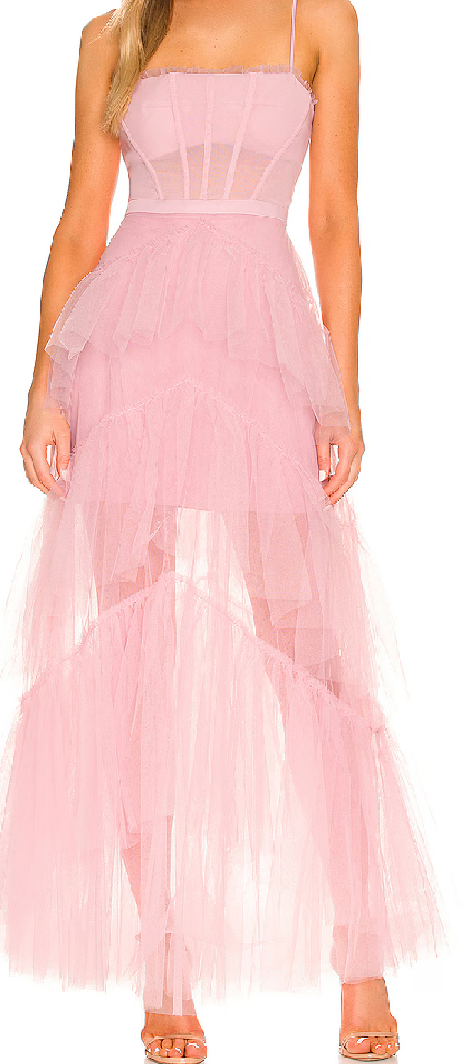 BCBGMAXAZRIA Corset Tulle Gown