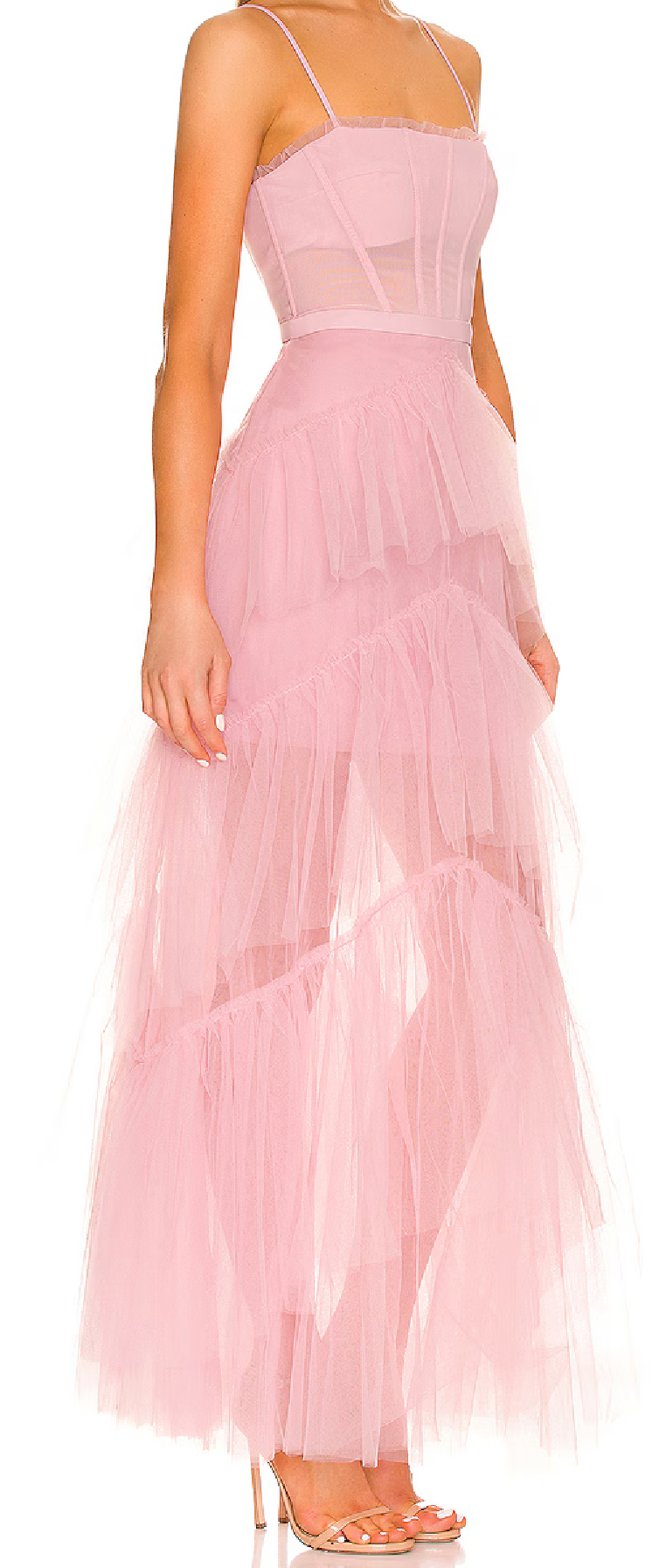 BCBGMAXAZRIA Corset Tulle Gown